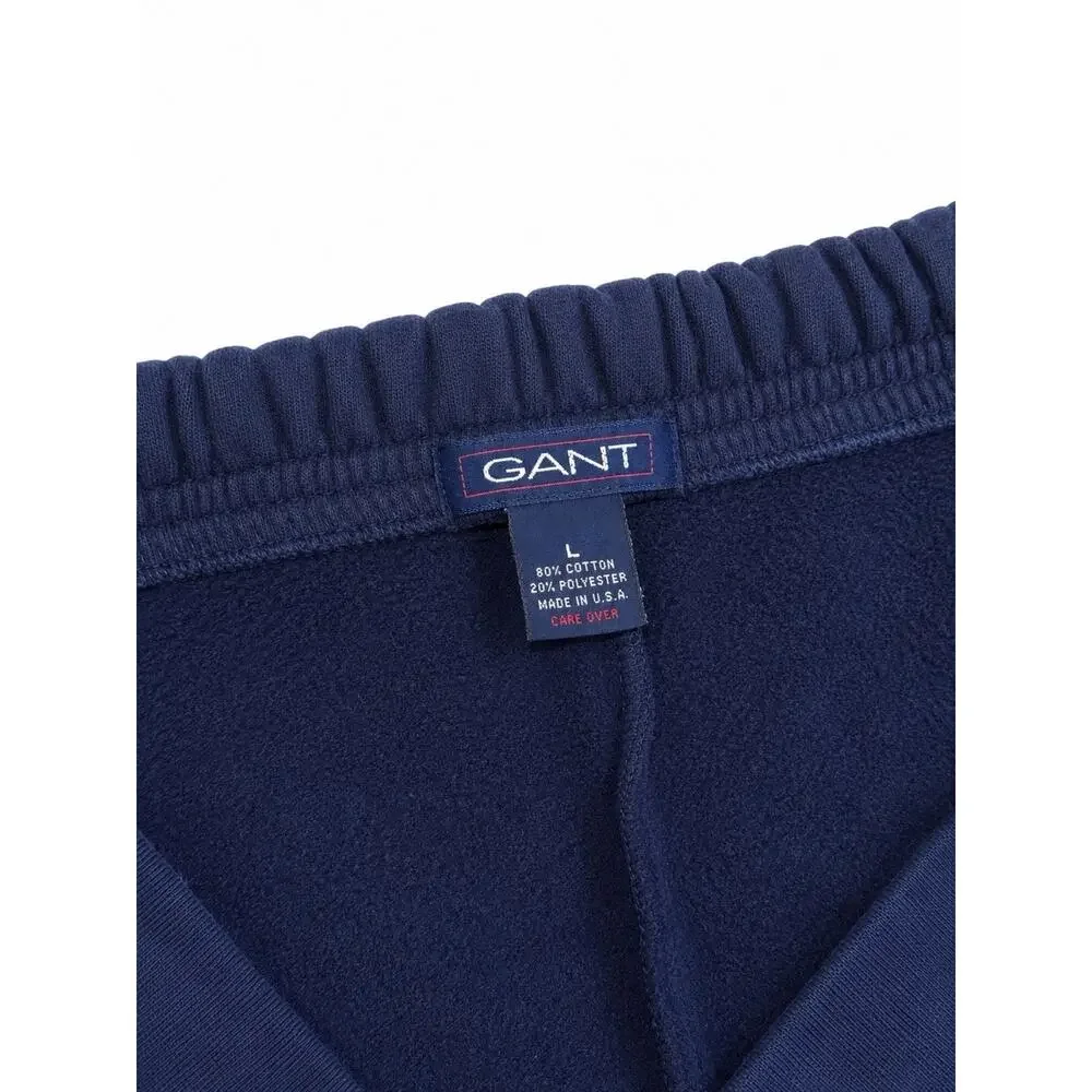 Vintage GANT Rugger Sweatpants Men’s Large Navy Blue Fleece Lined Joggers